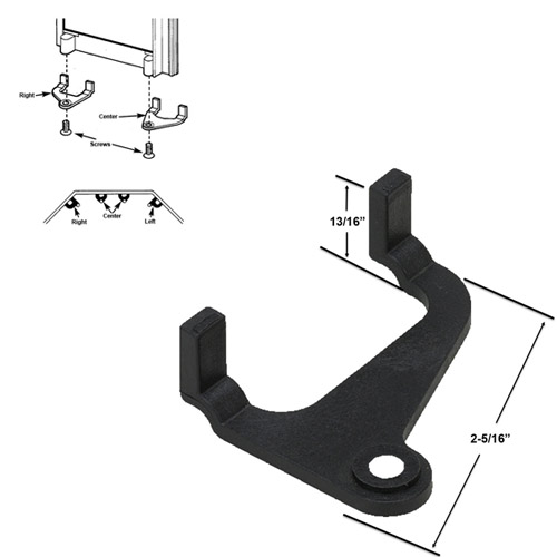 Plastic Left Bottom Retainer for Neo-Angle Framed Sliding Shower Doors | NAROL