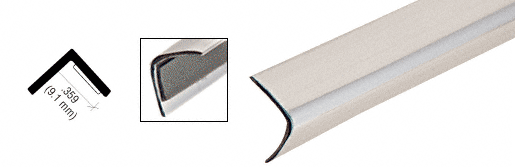 C.R. Laurence CRL Chrome 3/8&quot; Reflective Outside Angle - 96 in Long | PRT200CH