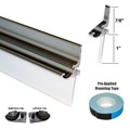 Gordon Glass&#174; 25" Chrome Framed Shower Door Replacement Drip Rail with Vinyl Sweep and Pre-applied Mounting Tape