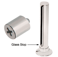 C.R. Laurence CRL Brushed Stainless Glass Stops for 1/4&quot; Glass | SA14BS