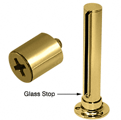 C.R. Laurence CRL Polished Brass Glass Stops for 3/8&quot; Glass | SA38BR
