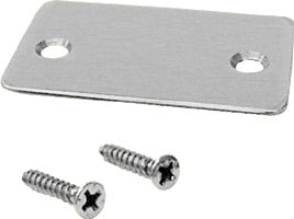 C.R. Laurence CRL Brushed Stainless Shallow &quot;U&quot; Channel End Cap with Screws | SCECBS