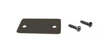 C.R. Laurence CRL Black Shallow &quot;U&quot; Channel End Cap with Screws | SCECBL