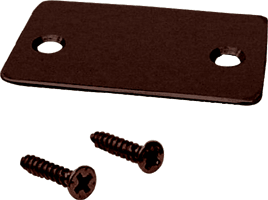 C.R. Laurence CRL Duranodic Bronze Shallow &quot;U&quot; Channel End Cap with Screws | SCECDU