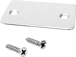 C.R. Laurence CRL Satin Anodized Shallow &quot;U&quot; Channel End Cap with Screws | SCECSA