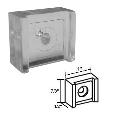 Sliding Shower Door Clear Acrylic Finger Pull - Pack of 2 | FP004