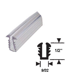 Shower Door Replacement Glazing Vinyl for 1/4&quot; Glass | Shower Door Replacement Gasket | SDRV7250C