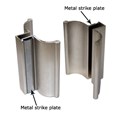 Gordon Glass&#174; 3" Brushed Nickel Frameless Shower Door Handle with Metal Strike - MAGNET IS NOT INCLUDED AND SOLD SEPARATELY