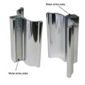 Gordon Glass&#174; 3" Bright Chrome Frameless Shower Door Handle with Metal Strike - MAGNET IS NOT INCLUDED AND SOLD SEPARATELY