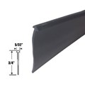 Gordon Glass&#174; Black 3/4" Half-Round Type Shower Door Bottom Seal and Sweep - 36 in Long