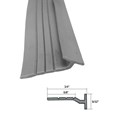 Angled Gray Framed Shower Door Tear-Away Strike Vinyl - 36" long