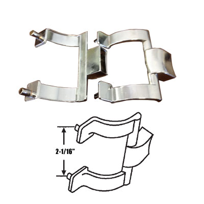 Chrome Shower Door Towel Bar Brackets Only | FSDH2283