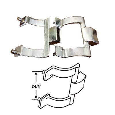 Chrome Shower Door Towel Bar Brackets Only | FSDH10709