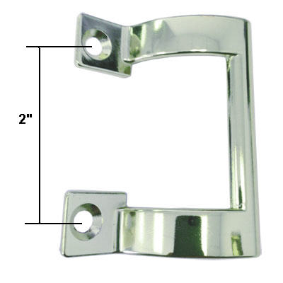 Chrome Shower Door Inside Handle Pull Only, 2&quot; Screw Holes | IP06CH