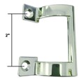 Gordon Glass&#174; Chrome Shower Door Inside Handle Pull Only, 2" Screw Holes