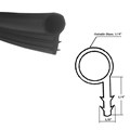 Gordon Glass&#174; Black Vinyl Framed Shower Enclosure Fascia Bulb Seal - 84 in long