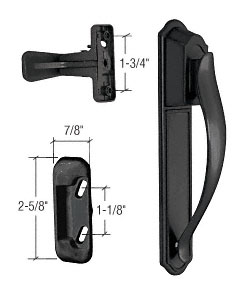 C.R. Laurence CRL Black Screen Door Pull Lever Latch | SKD1BL