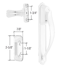 C.R. Laurence CRL White Screen Door Pull Lever Latch | SKD1W
