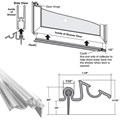 Gordon Glass&#174; Framed Shower Door Snap-in Replacement Drip Rail with Vinyl Sweep - 36 in Long