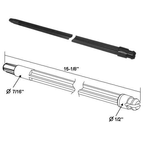 Replacement Nylon Spring Shaft for Retractable Shower Doors | SPS15
