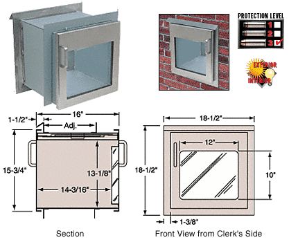 C.R. Laurence CRL Package Receiver with Clear Vision Panel Door Level 3 Protection | SPRVP3