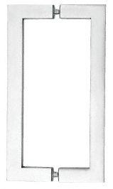 CRL Polished Stainless 24&quot; Glass Mounted Square Tube Style Back-to-Back Pull Handle
 | SQ24x24PS