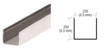 C.R. Laurence CRL 1/4&quot; x 1/4&quot; Stainless Steel &quot;U&quot; Channel - Pack of 10 - 12 ft Each | SS955