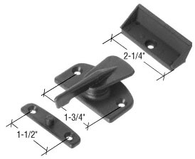 C.R. Laurence CRL Black Plastic Latch and Pull Fits Howard Doors | STB1497