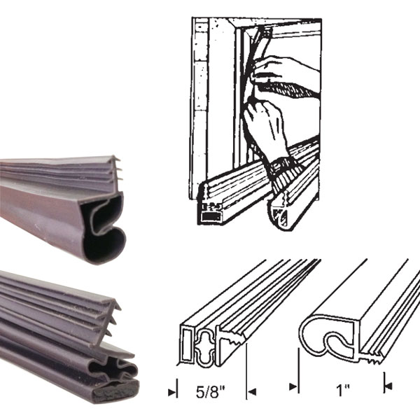 Bronze Magnetic Weatherstrip Replacement for Steel Doors - Set | 9009000SBZ1