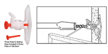 C.R. Laurence CRL Toggler Picture Hook Anchors for 3/8&quot; to 1/2&quot; (9.5 to 13mm) | T11012