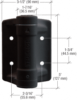 C.R. Laurence CRL Black Heavy Duty Self Closing Adjustable | TCHD1BL