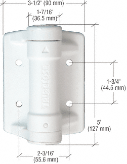 C.R. Laurence CRL White Heavy Duty Self Closing Adjustable | TCHD1W