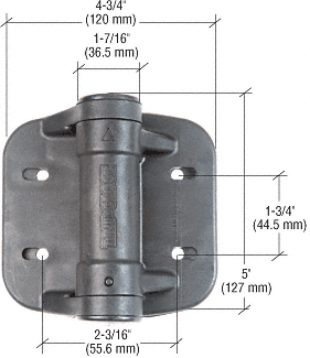 C.R. Laurence CRL Black Heavy Duty Self-Closing Round Post Hinge | TCHDR2BL