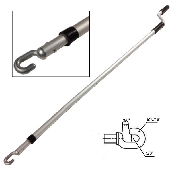 STB Telescoping Skylight Pole with Hook Drive, 74-1/8&quot; to 122-3/4&quot; | 39102