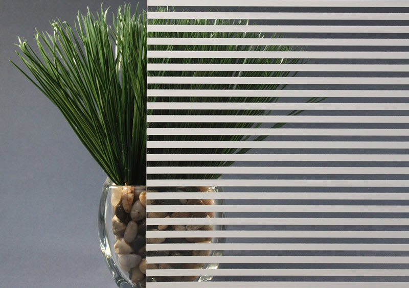 Thin White Horizontal Lines Decorative Window Film 48&quot; Wide x 15 ft. Roll | REM0201548015
