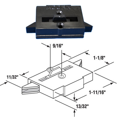 Tilt Window Latch, 9/16&quot; HC, Vinyl, Black for Acorn Tilt Windows  | TWL83602