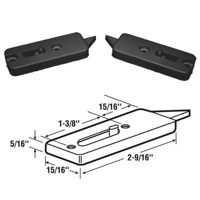 Tilt Window Latch, Black, 1-3/8&quot; Screw Holes  | TWL83523B