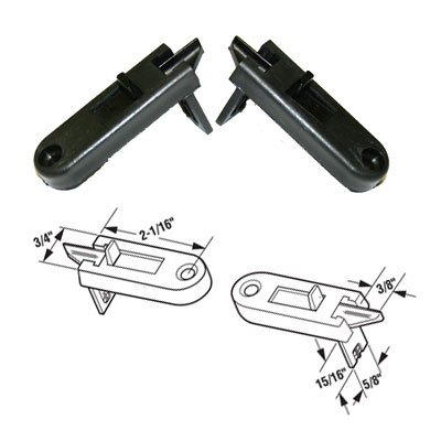 Black Window Latch for Keller Tilt Windows - Set | TWL83607B
