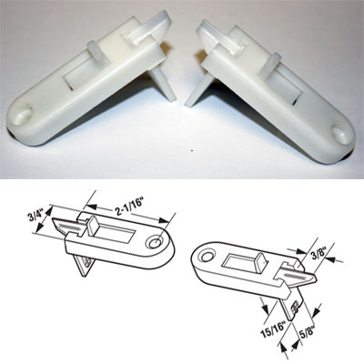 White Window Latch for Keller Tilt Windows - Set  | TWL83607W