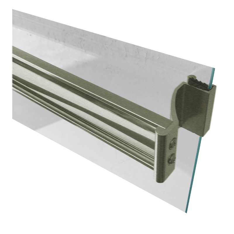 Brushed Nickel Sliding Frameless Shower Door Single Towel Bar Kit | GG32030BN
