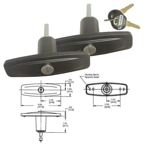 Tri-Mark Pop Up T-Handle 1-7/8&quot; Unthreaded Shank | T1394602