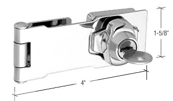 C.R. Laurence CRL Chrome Steel Hasp and Keyed Lock | U9951