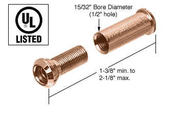 C.R. Laurence CRL U.L. Listed Brass Standard Door Viewer | S4178