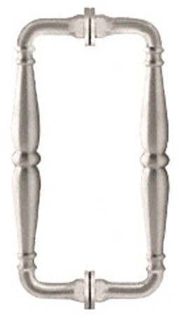 CRL Brushed Nickel 6&quot; Victorian Style Back-to-Back Pull Handle | V1C6X6BN
