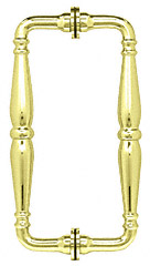 CRL Polished Brass 6&quot; Victorian Style Back-to-Back Pull Handle | V1C6X6BR