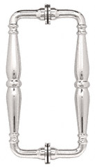 CRL Polished Nickel 6&quot; Victorian Style Back-to-Back Pull Handle | V1C6X6PN