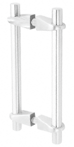 C.R. Laurence CRL 16&quot; Polished Stainless Variant Series Adjustable Pull Handle with VP1 Mounting Posts | VPS116PS