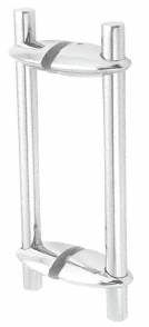 C.R. Laurence CRL 22&quot; Polished Stainless Variant Series Adjustable Pull Handle with VP2 Mounting Posts | VPS222PS