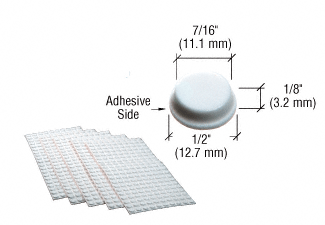 C.R. Laurence CRL White Protective Bumpads in Cartons of 1000 | WB1PK
