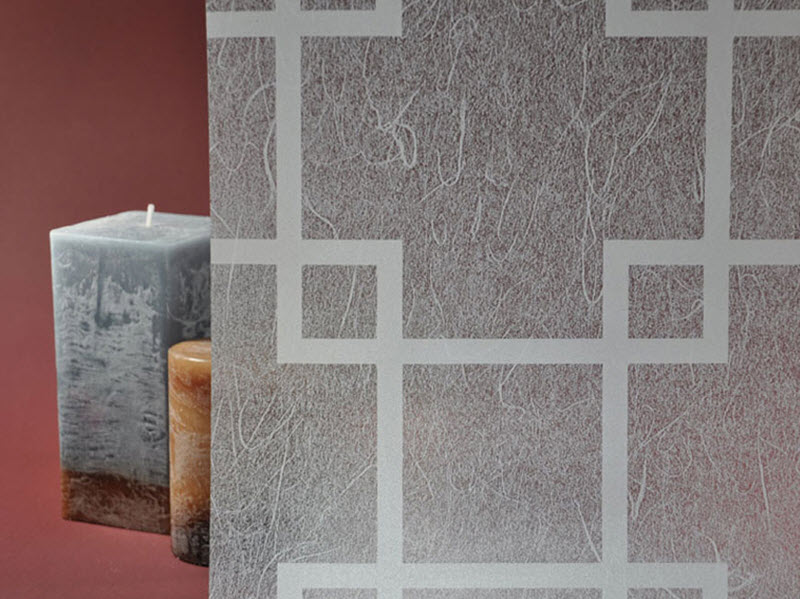 Shoji Gossamer White Squares Decorative Privacy Window Film 36&quot; Wide x 9 ft. Roll | REM0300336009